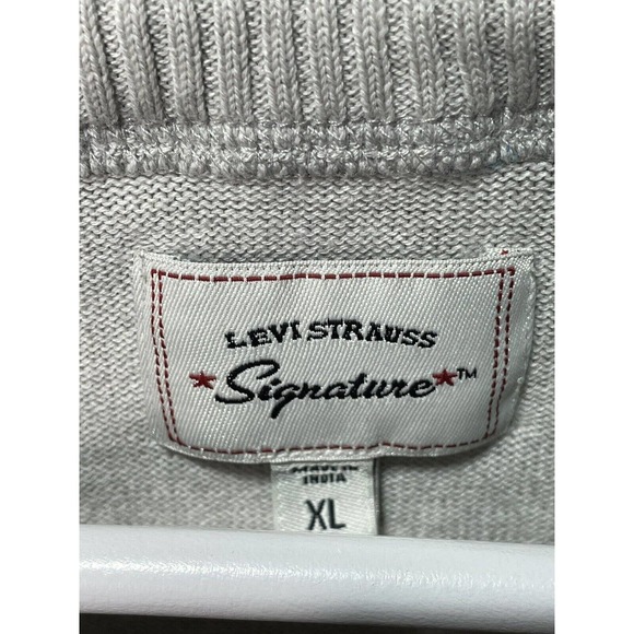 Levi Strauss Signature Women's Gray Tight Knit Sweater Size Xl - Picture 3 of 3